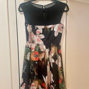 Ted Baker Black Floral Dress